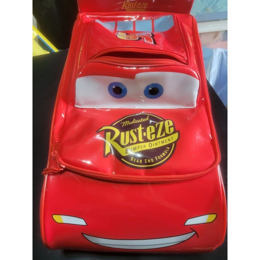 Disney Pixar Cars Lightning McQueen Rolling Suitcase Kids Luggage Rust-eze 95